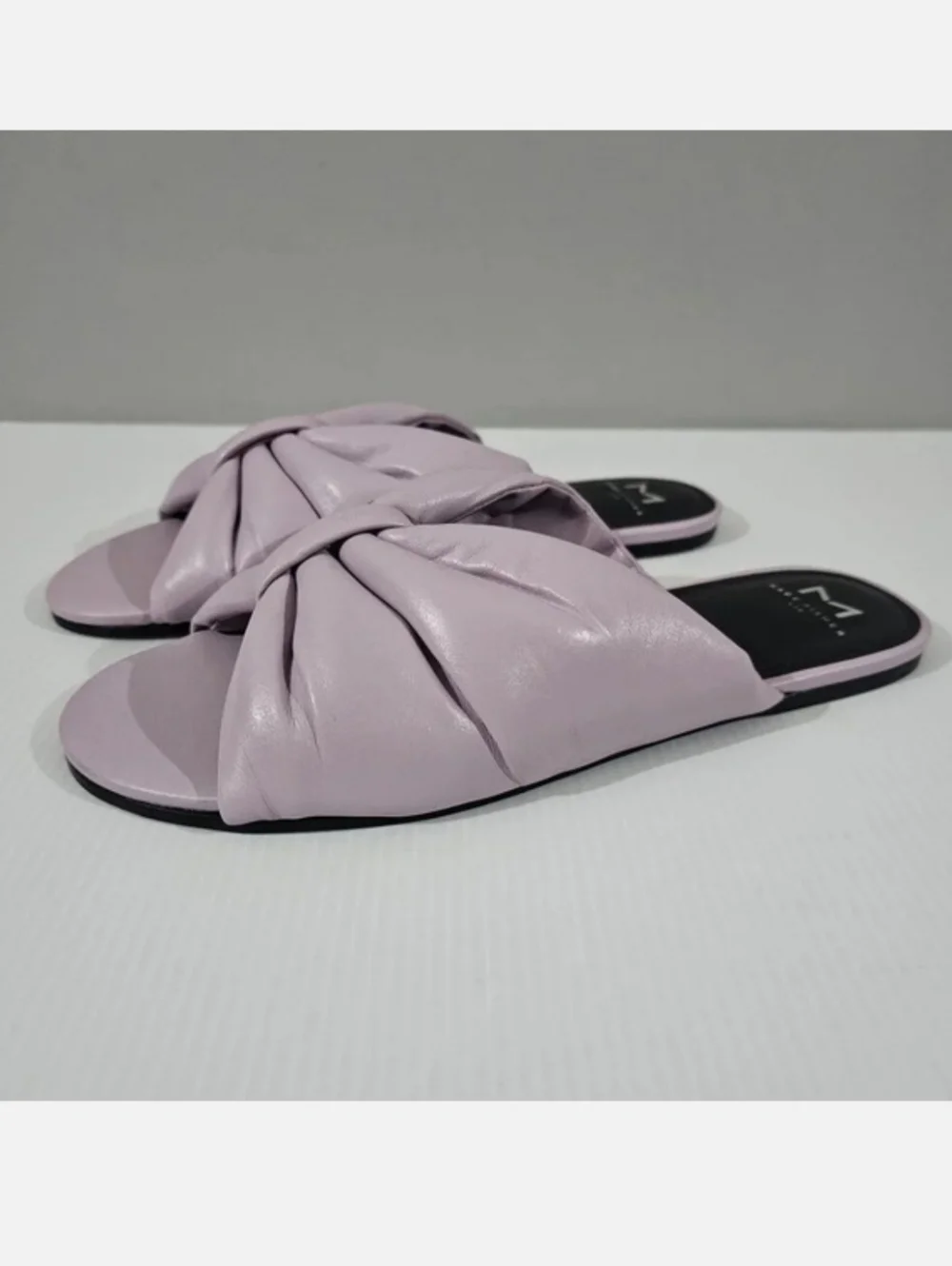 Marc Fisher LTD Olita Slide Sandal Womens 8.5 Lilac Padded Knot Slip On NEW